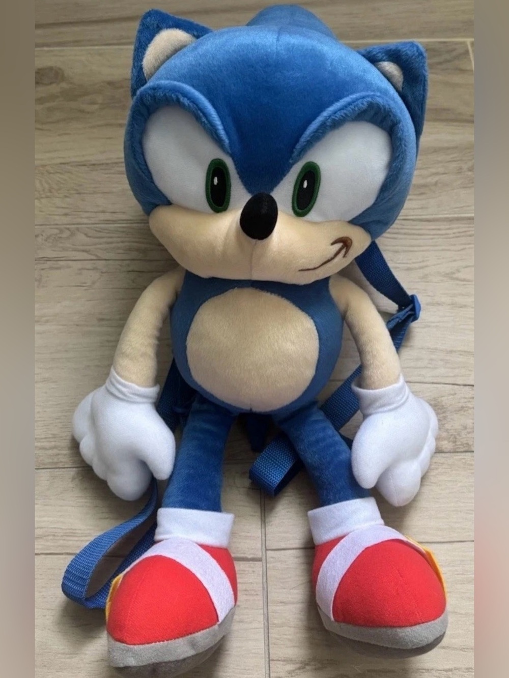 Sonic The Hedgehog Plush Kids Backpack - Blue 18”